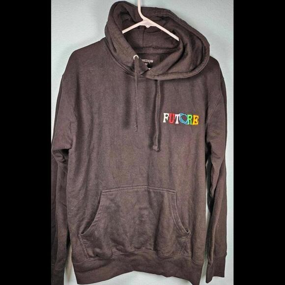 Future Palm Future Black Graphic Hoodie - Size Medium Unisex - Picture 1 of 5